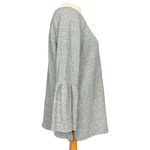 Current/Elliott The Ruffle Sleeve Sweatshirt in Heather Grey Size 2; US Medium - Picture 7 of 16